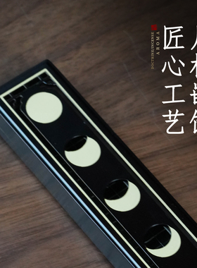 海上生明月黄铜线香炉创意摆件