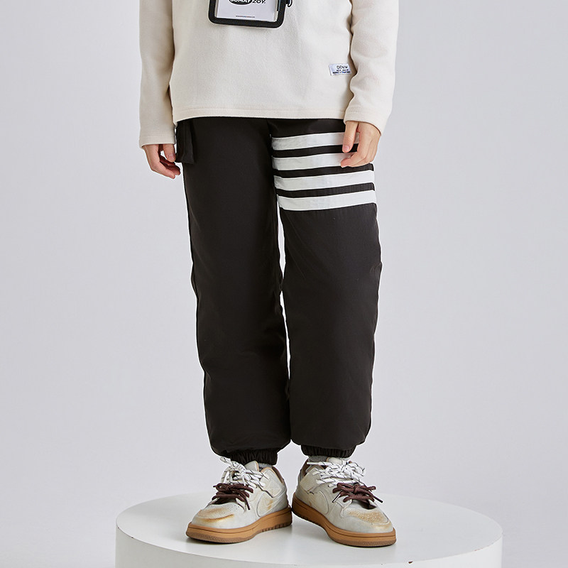 雅鹿儿童加厚羽绒裤户外保暖冬季新款滑雪男女童裤子