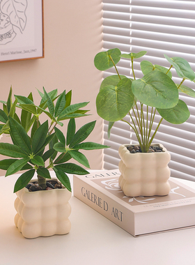 仿真植物装饰小盆栽办公室客厅桌面室内盆景摆件假花绿植拍摄道具