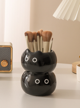 陶瓷叠叠小猫治愈桌面收纳摆件