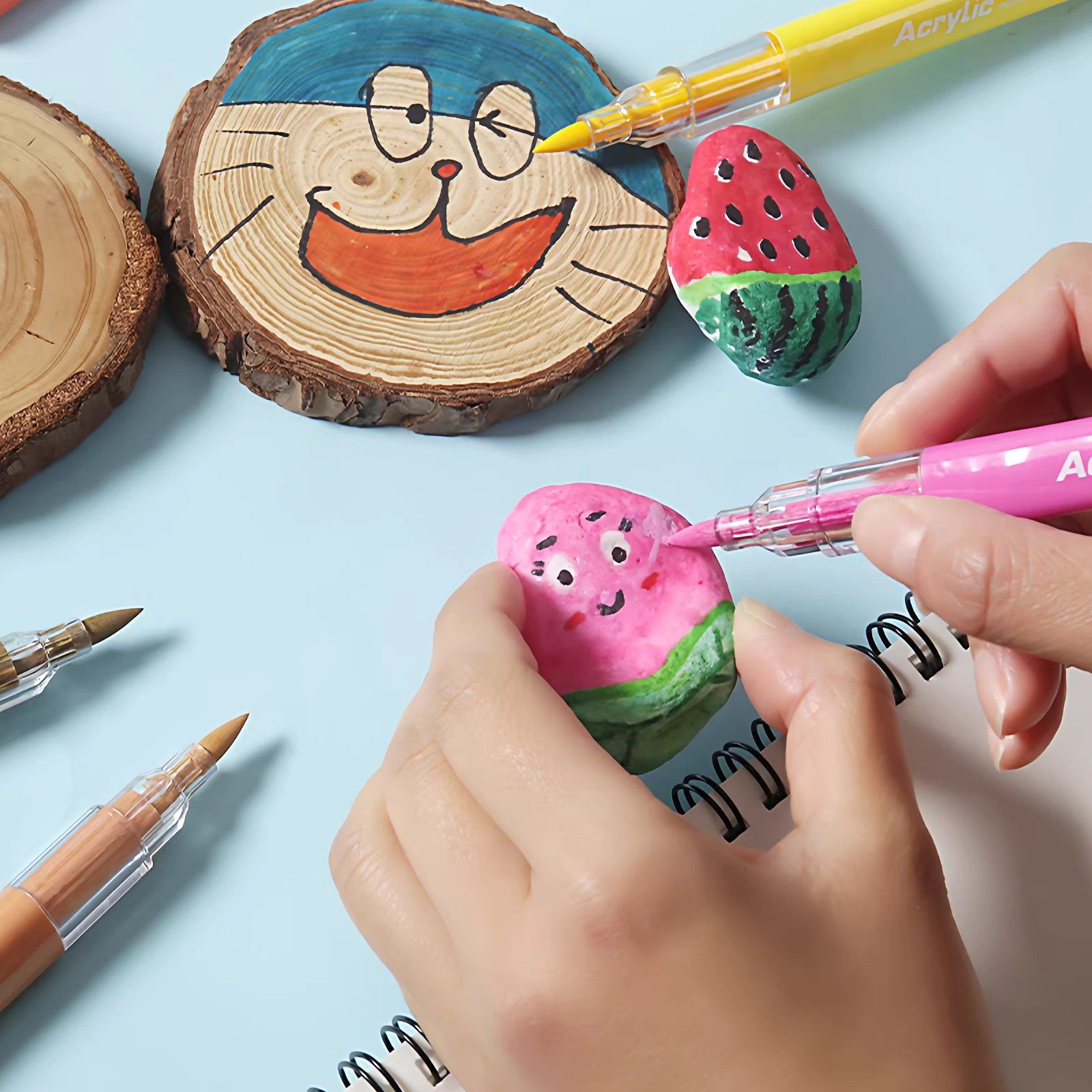 晨光软头丙烯马克笔小学生美术专用 12色/24色/36色/48色可选 三角杆圆头不透纸可叠色 儿童无毒绘画笔,淘宝优惠券,粉丝福利购,淘宝优惠卷