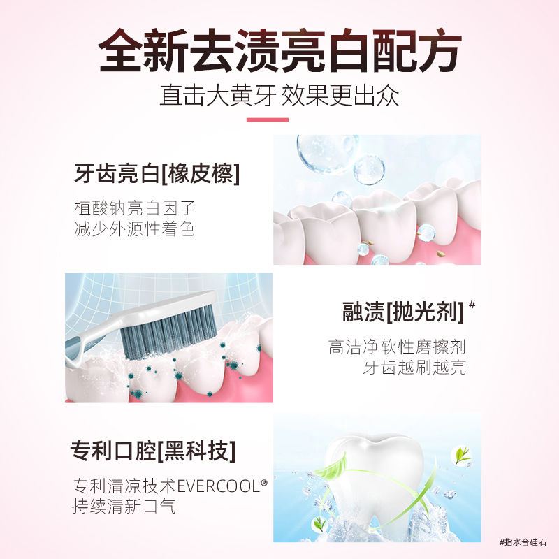 【店铺直播间专享】冰泉口香糖牙膏组合3支美白牙齿长效清新口气