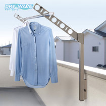Japan import wall-style invisible clothes hanger folding hanger lifting extension indoor adjustable home Balcony God