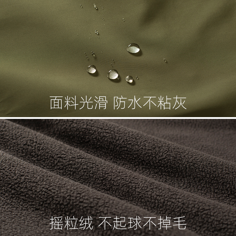 防水罩衣大人加绒加厚家用厨房成人工作服男款长袖围裙防油秋冬季 - 图1