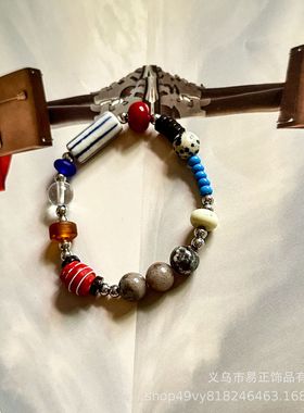 秘星系列”复古琉璃古董陶瓷串珠手串手链