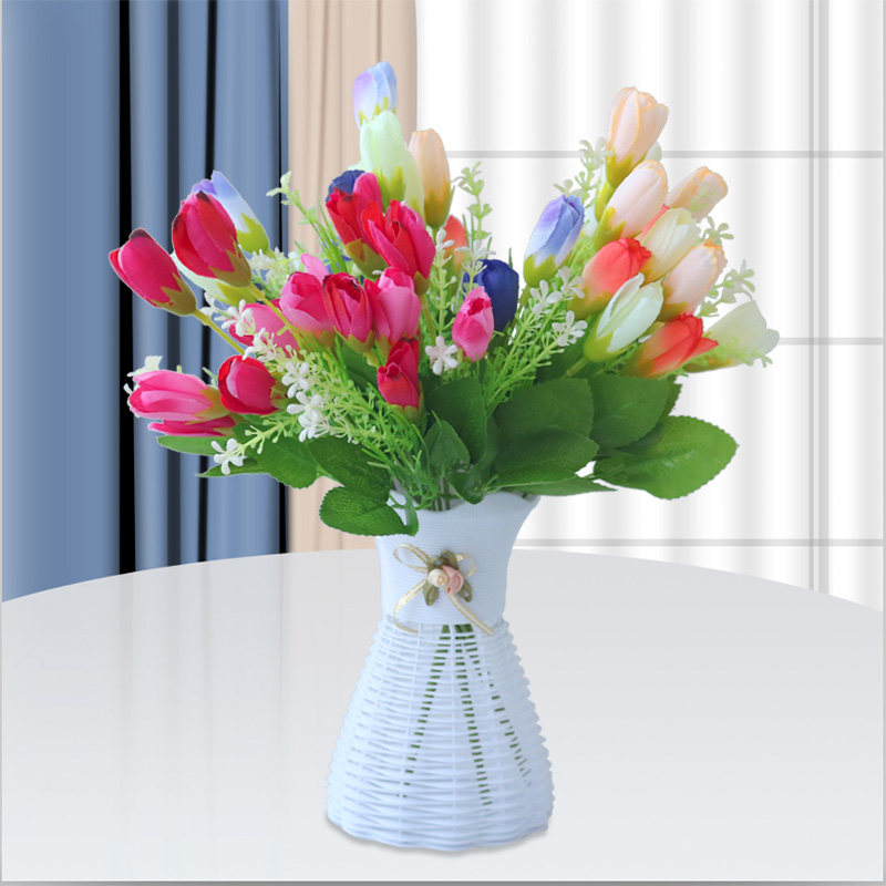 郁金香仿真花室内家居摆设餐桌摆件客厅塑料插花束电视柜盆栽装饰,淘宝优惠券,粉丝福利购,淘宝优惠卷
