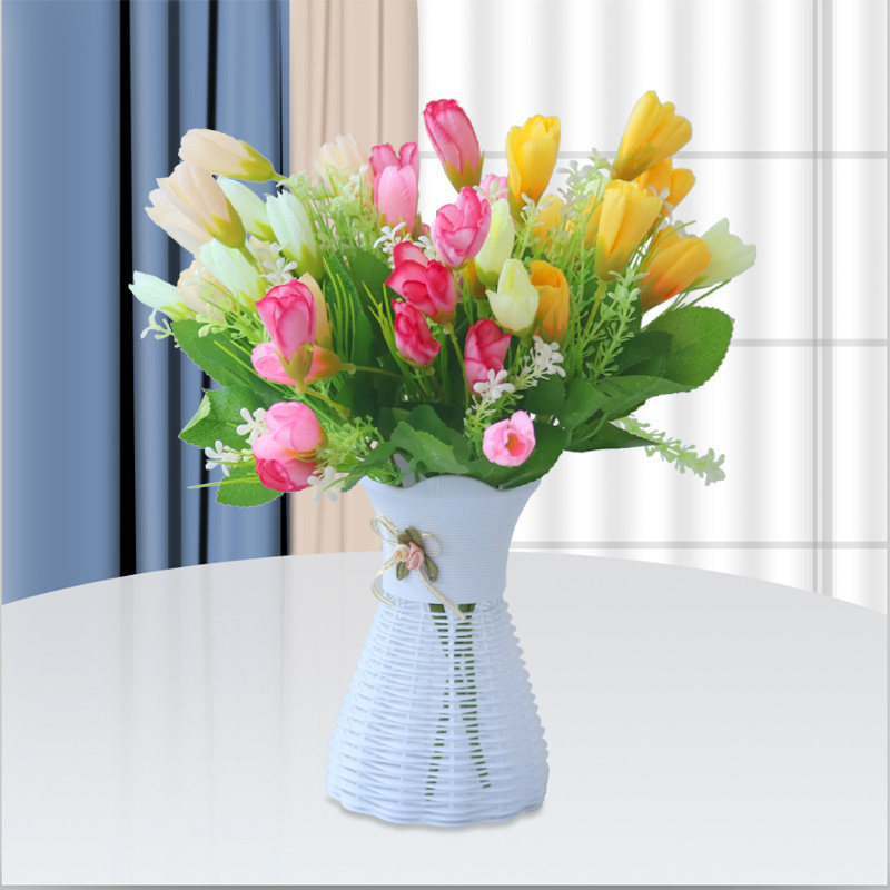 郁金香仿真花室内家居摆设餐桌摆件客厅塑料插花束电视柜盆栽装饰,淘宝优惠券,粉丝福利购,淘宝优惠卷
