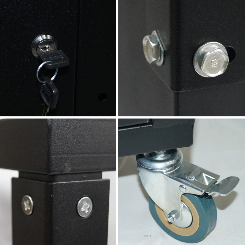 思影（CINE）Z06投影仪支架带轮移动小推车 仪器车电脑打印机投影仪工作台 操作台柜式带锁移动推车办公设备 - 图3