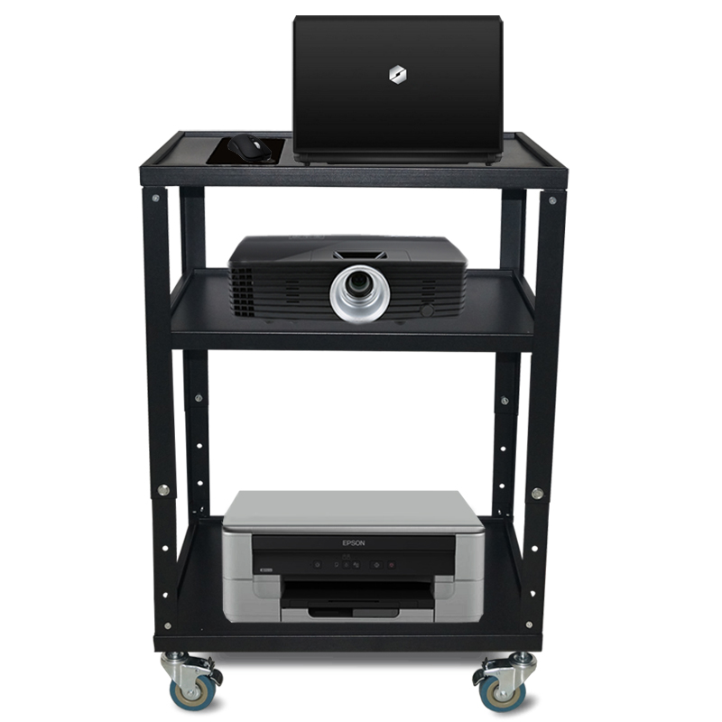思影(CINE)Z06投影仪支架带轮移动小推车 仪器车电脑打印机投影仪工作台 操作台柜式带锁移动推车办公设备 - 图0