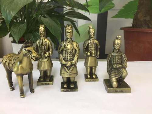 兵马俑摆件陕西特色工艺品金属创意出国礼品送老外西安旅游纪念品