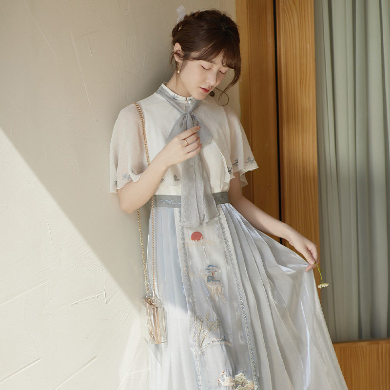 徐娇织羽集【静春山】日常改良连衣裙 织羽集汉服