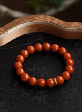 《梵音》正品天然南红玛瑙手串手