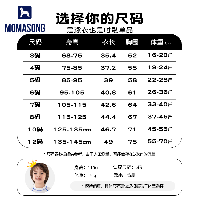 Momasong儿童男孩游泳衣夏季2024新款分体防晒男孩宝宝中小童泳装 - 图3