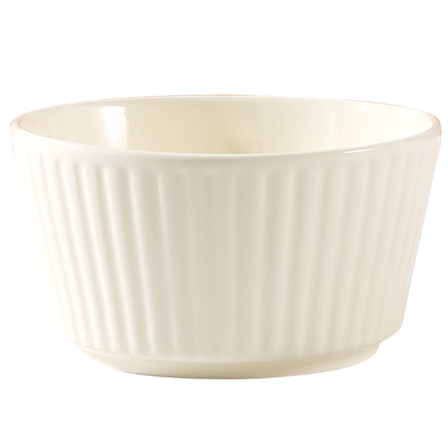 Cream style rice bowl home 2026 new high-end ceramic small bowl soup bowl plate dish set tableware