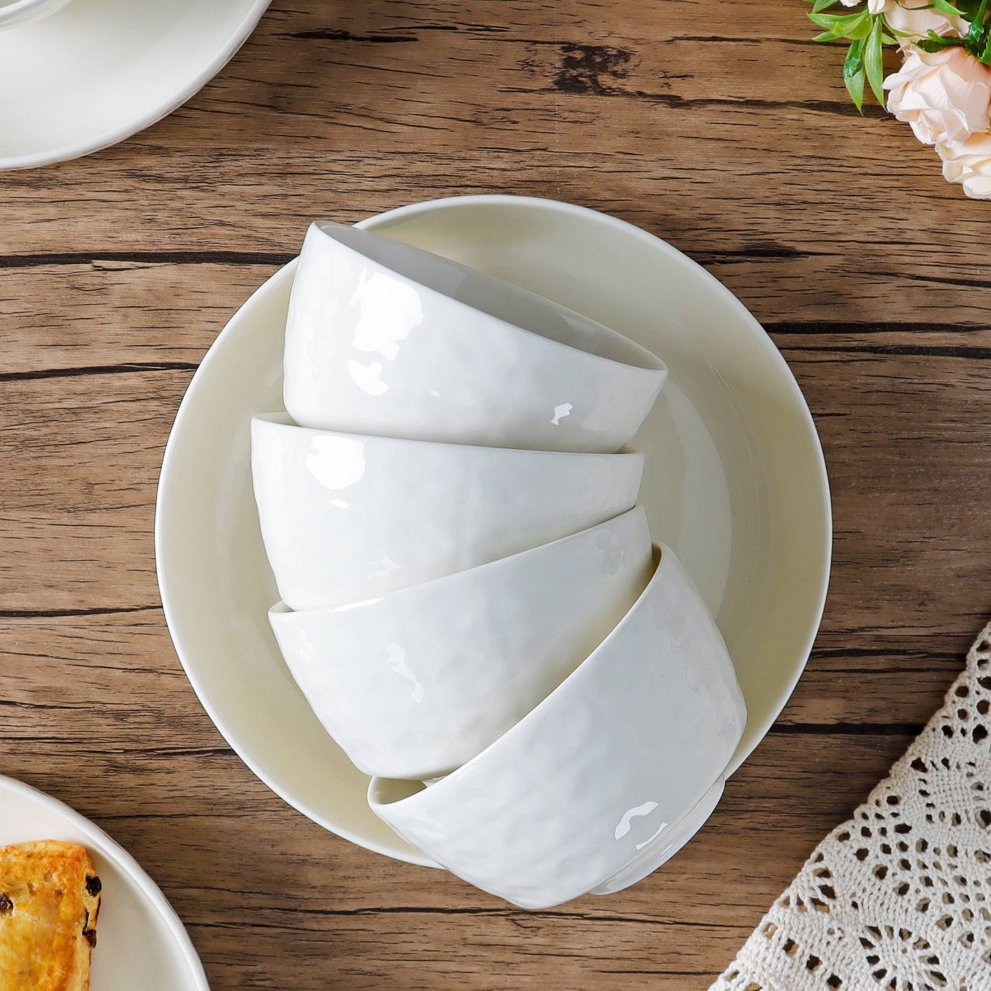 奶油风米饭碗特别好看的餐具小碗家用2026新款简约陶瓷吃饭碗套装,淘宝优惠券,粉丝福利购,淘宝优惠卷