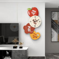 Modern minimalist clock hanging clock Living room Creative home Fashion decoration 2023 new Ping An Happy Clock hanging wall