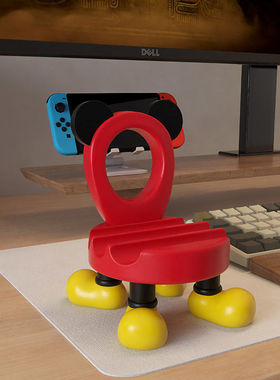 2025新款办公室桌面手机支架底座多功能懒人可爱Q版米奇装饰摆件