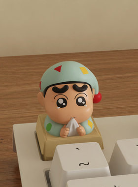 哭泣蜡笔小新造型电脑周边适用机械键盘帽单个立体工艺装饰品摆件