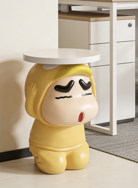 创意蜡笔小新换鞋凳入户门口家用装饰品穿鞋凳客厅沙发旁矮凳摆件