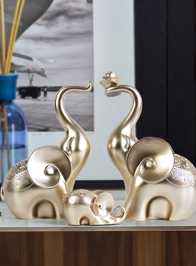 装饰品电视柜家里玄关大象摆件