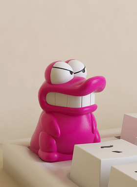 卡通个性凸起3D立体创意树脂机械键盘帽键帽可爱圆润鳄鱼山摆件