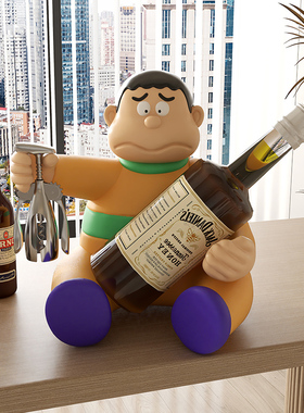 胖虎客厅酒架酒柜装饰品