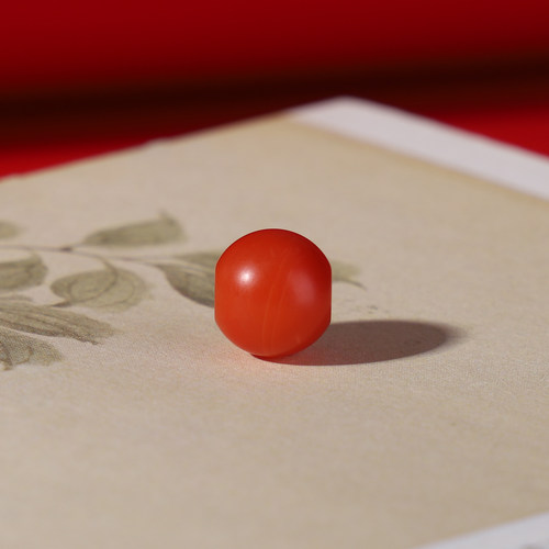 毕业级【保山南红单珠】天然南红鼓珠大孔珠 满色满肉 油润度极高 - 图3