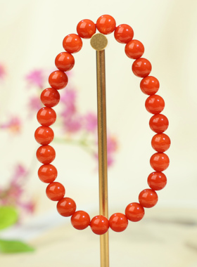 南红玛瑙满肉瓦西单圈手链