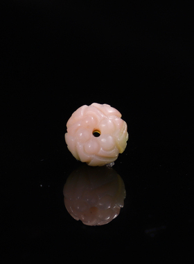 天然盐源玛瑙散珠莲花珠直径9mm