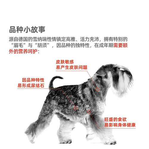 皇家狗粮SNZ25小型犬迷你雪纳瑞专用狗粮成犬粮官方通用旗舰店3kg - 图0