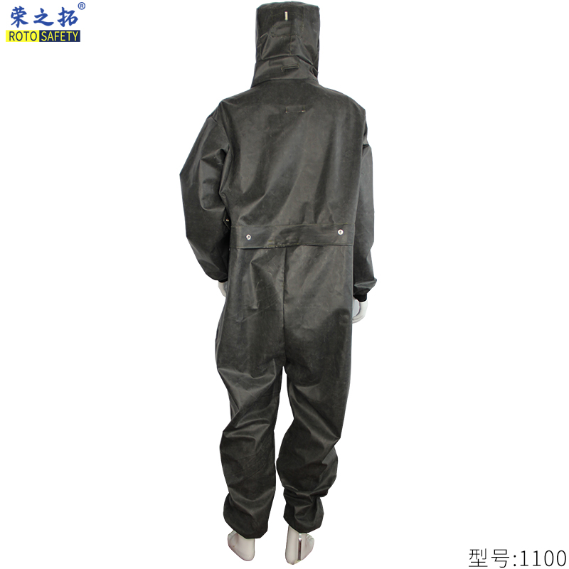 耐酸碱喷砂服防尘防水喷砂喷漆防护用品 连体带帽打砂喷沙服砂裤 - 图2