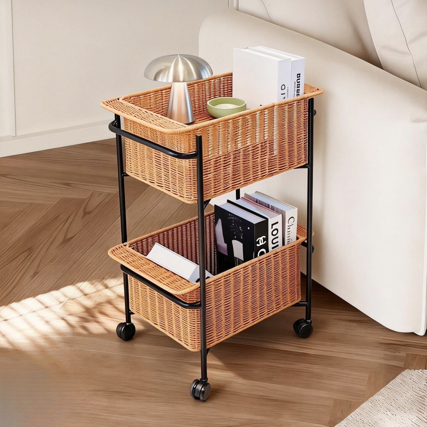 置物架零食收纳架推车落地客厅沙发边几移动推拉卫生间浴室收纳筐