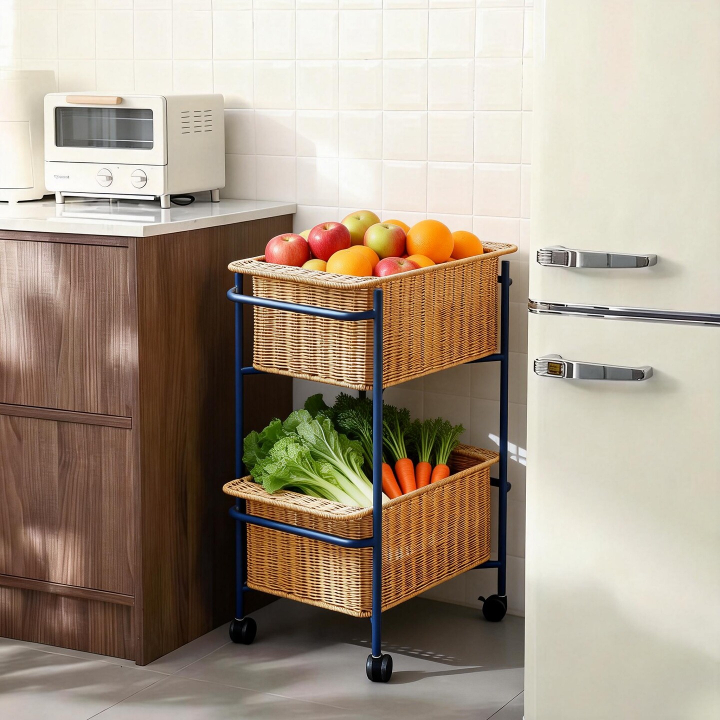 置物架零食收纳架推车落地客厅沙发边几移动推拉卫生间浴室收纳筐