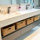 Bathroom and bathroom cabinet waterproof storage basket