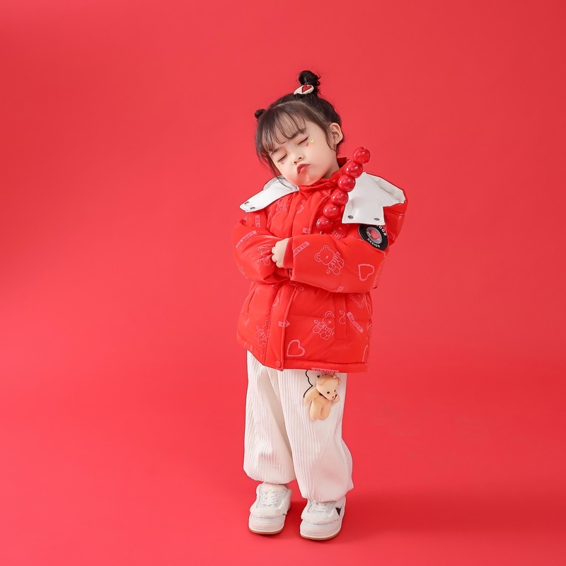 【年服系列】女童羽绒服冬季2026新款儿童洋气女宝宝新年加厚外套,淘宝优惠券,粉丝福利购,淘宝优惠卷