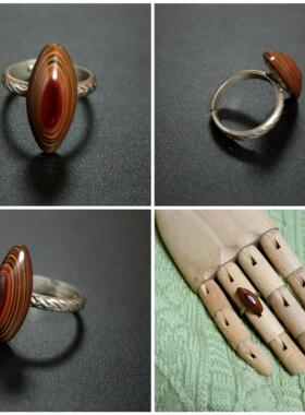 vintage中古复古光面戒指