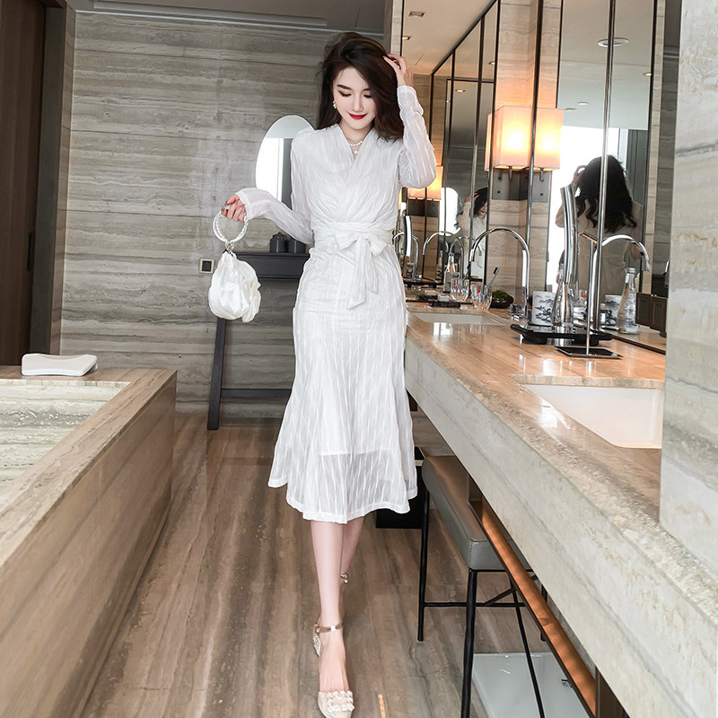 欧洲站法式白色高级感很仙的连衣裙 ruuhee连衣裙