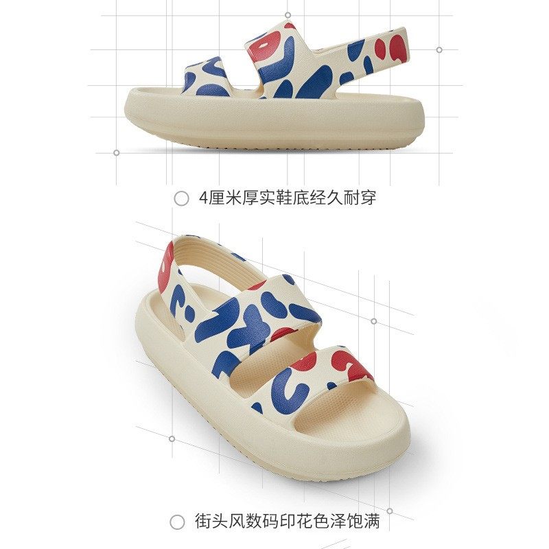 新品 优调印花凉鞋女款可下水夏季厚底防滑防水海边外穿软底运动,淘宝优惠券,粉丝福利购,淘宝优惠卷