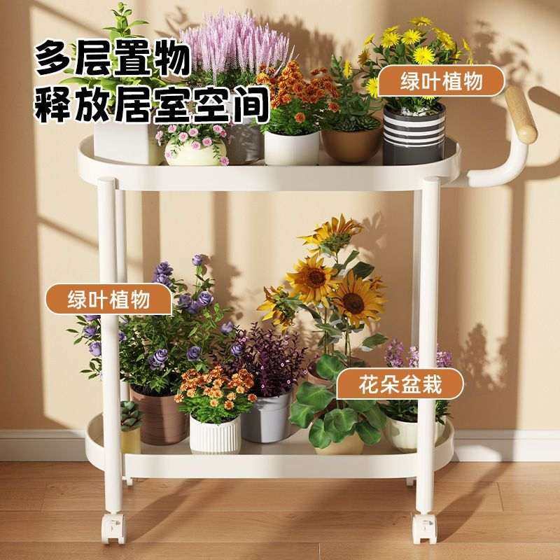 双层阳台置物架立体组合移动盆栽多儿童小推车家庭家用肉架多功能,淘宝优惠券,粉丝福利购,淘宝优惠卷