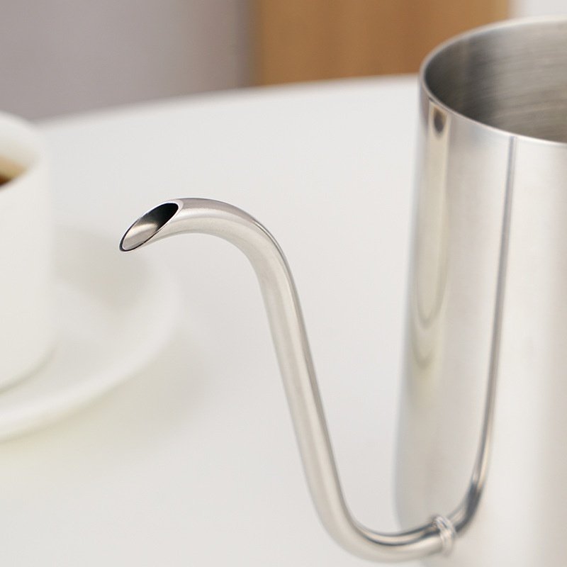 新品 600ML不锈钢手冲咖啡壶细长嘴手冲壶家用滴漏挂耳木把户外咖,淘宝优惠券,粉丝福利购,淘宝优惠卷