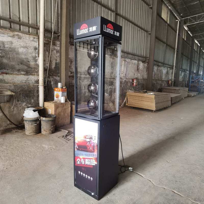 工厂直销铁质旋转展架汽车贴膜太阳膜测试展柜,淘宝优惠券,粉丝福利购,淘宝优惠卷