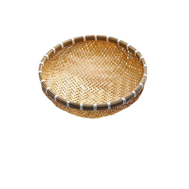 竹编水果篮家用茶点果盘收纳簸箕手工果蔬筐馒头篮竹筐编织筐菜篮,淘宝优惠券,粉丝福利购,淘宝优惠卷