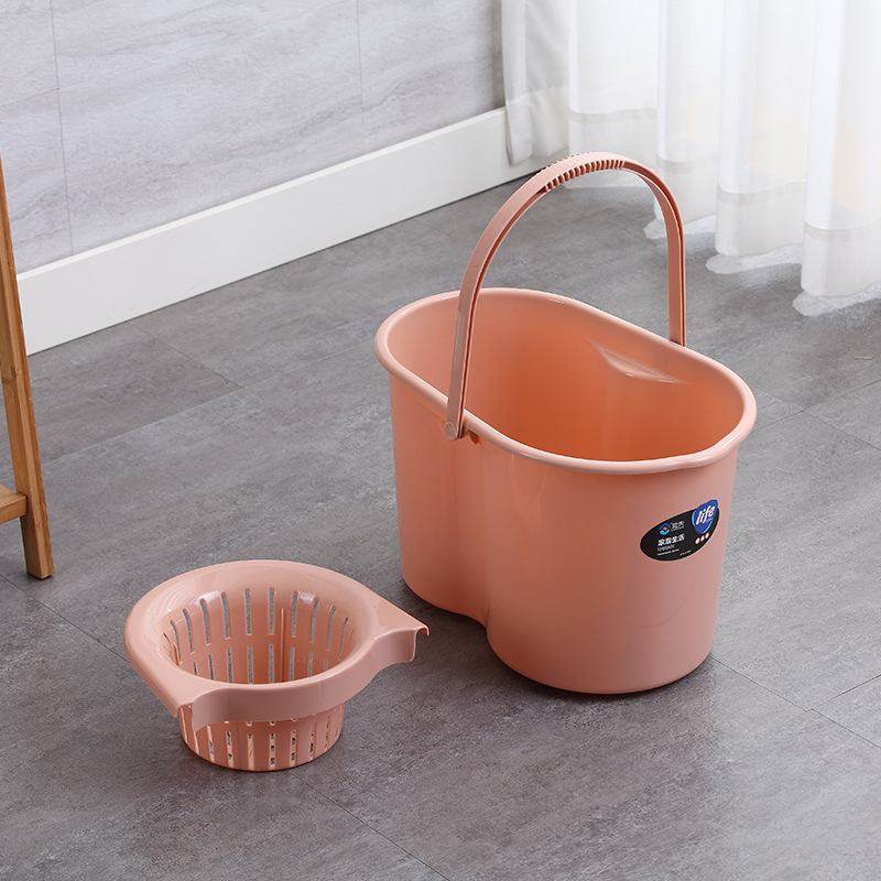 家用手压拖把桶带滑轮桶墩布加厚大容量挤拧干旋转桶水桶拖把清洁,淘宝优惠券,粉丝福利购,淘宝优惠卷