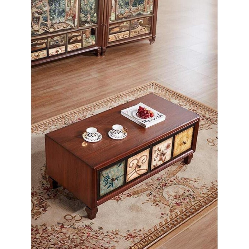 美式电视柜置地组合客厅全套茶几简约现代小户型复古胡桃色茶水柜,淘宝优惠券,粉丝福利购,淘宝优惠卷