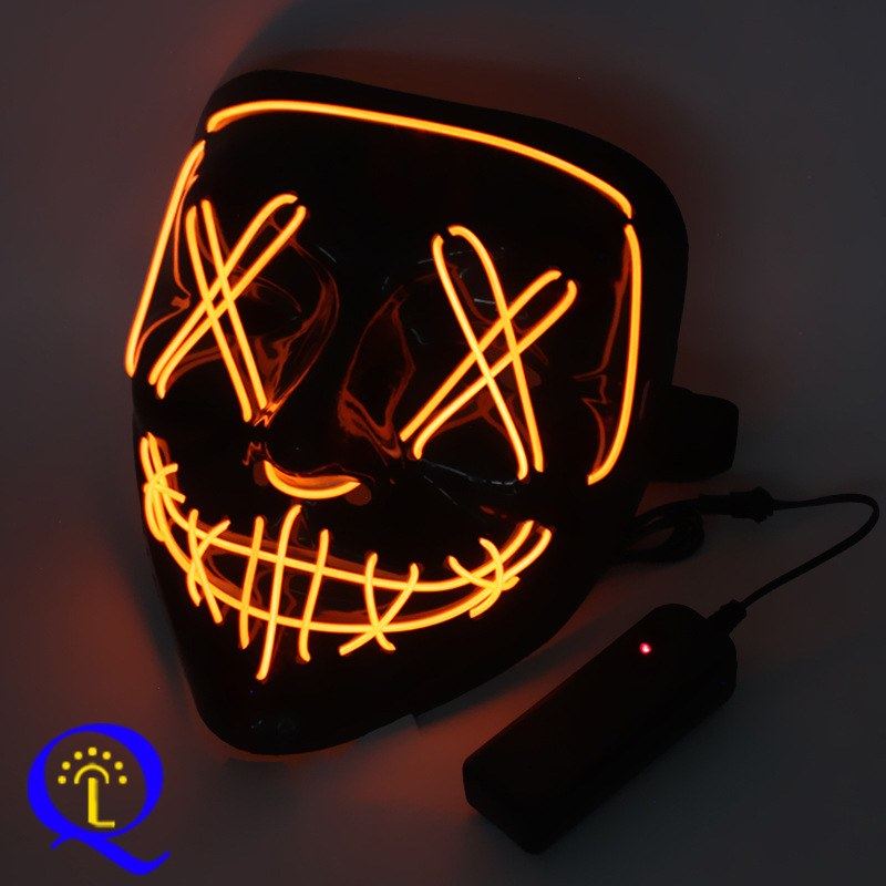 国内亚马逊EL冷光发光面具鬼恐怖万圣狂欢节字血面罩LED带舞会V,淘宝优惠券,粉丝福利购,淘宝优惠卷
