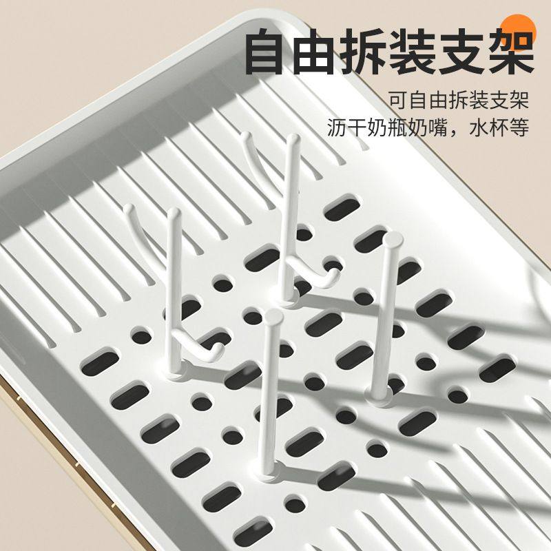 家用防尘带盖婴儿奶瓶置物架碗筷沥水水杯子储物箱厨房茶杯收纳盒,淘宝优惠券,粉丝福利购,淘宝优惠卷