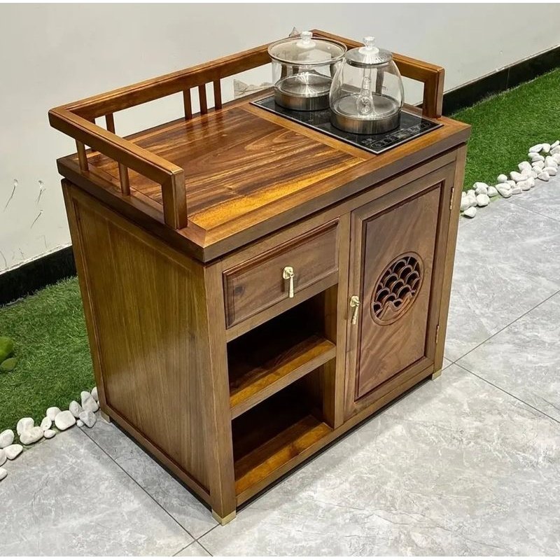 奥坎茶水柜实木大板边柜家用泡茶台原木中式餐边柜茶几茶桌储物柜,淘宝优惠券,粉丝福利购,淘宝优惠卷