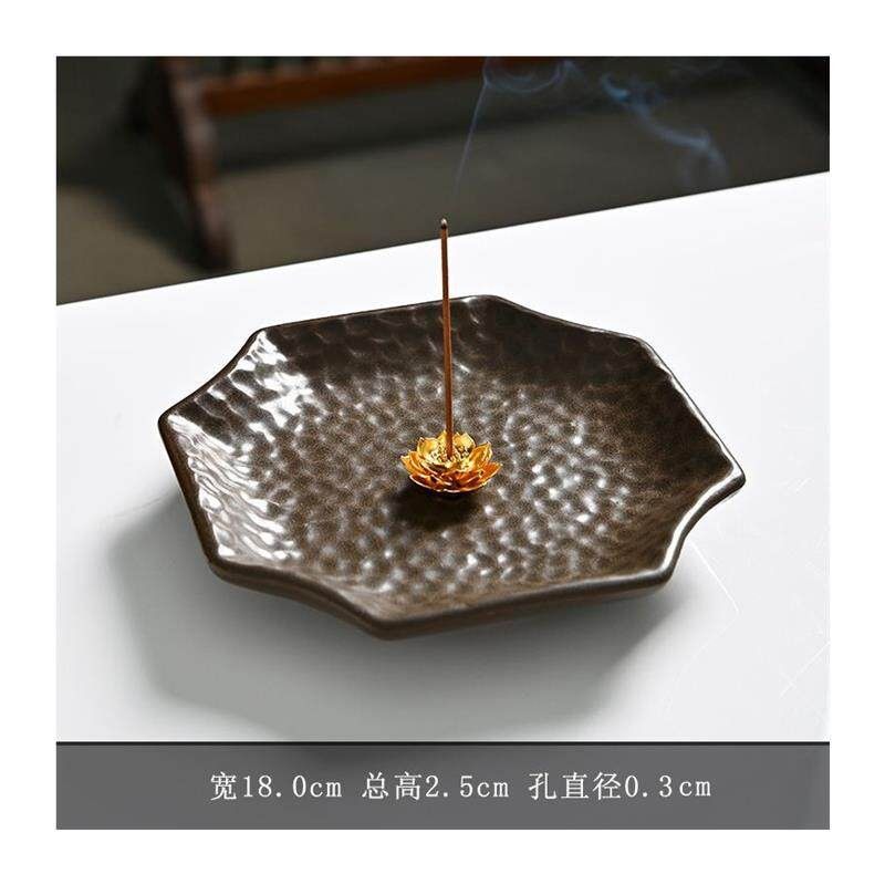 大号 荷花陶瓷香盘香炉盘香线香香插底座托盘家用中式插香香托,淘宝优惠券,粉丝福利购,淘宝优惠卷