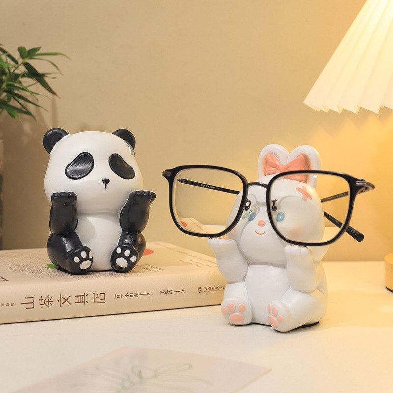 眼镜展示收纳支架树脂工艺品教师节动物礼物办公装饰家居卡通摆件,淘宝优惠券,粉丝福利购,淘宝优惠卷