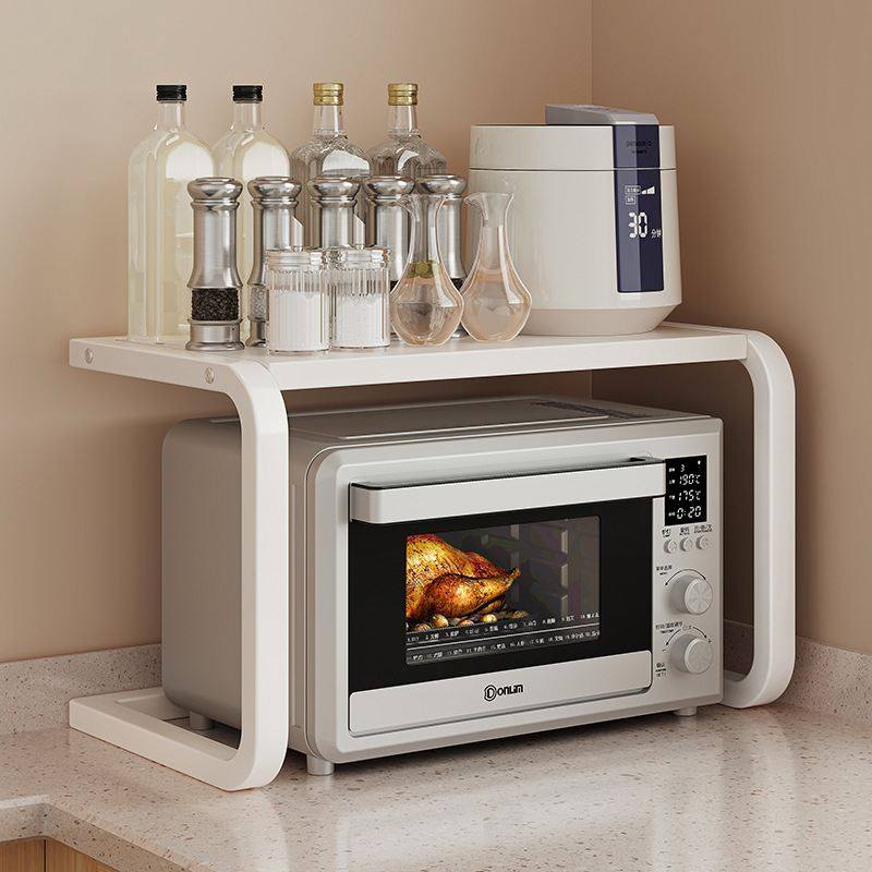 厨房微波炉置物架多功能家用台面双层分层储物架收纳支架架子烤箱,淘宝优惠券,粉丝福利购,淘宝优惠卷